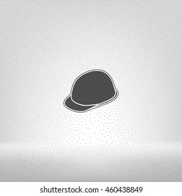 Helmet icon. Flat design style stock vector illustration