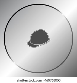 Helmet icon. Flat design style stock vector illustration