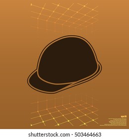 Helmet icon. Flat design style stock vector illustration