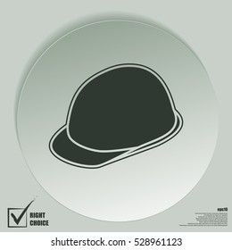 Helmet icon. Flat design style stock vector illustration