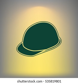 Helmet icon. Flat design style stock vector illustration