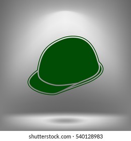 Helmet icon. Flat design style stock vector illustration