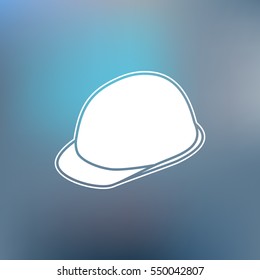 Helmet icon. Flat design style stock vector illustration