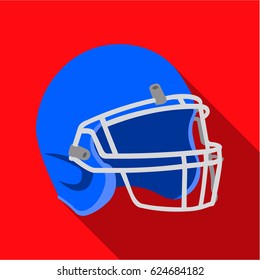 Helmet icon flate. Single sport icon from the big fitness, healthy, workout flate.