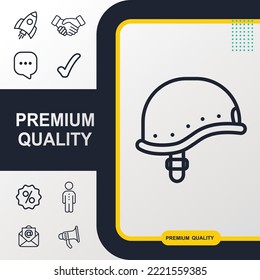 Helmet icon graphic element. Modern design.