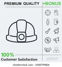 Helmet icon graphic elements for your work