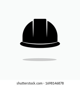 Helmet Icon. Head Protector Symbol - Vector.