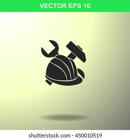 Helmet icon. Illustration for business.