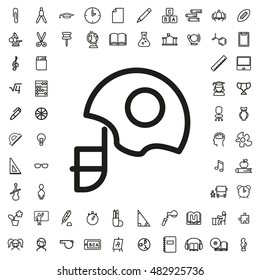 Helmet icon illustration isolated vector sign symbol