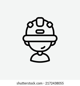  Helm-Symbol, isoliertes Konstruktionssymbol auf hellgrauem Hintergrund, ideal für Website, Blog, Logo, Grafikdesign, soziale Medien, UI, mobile App