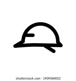 helmet icon line style vector