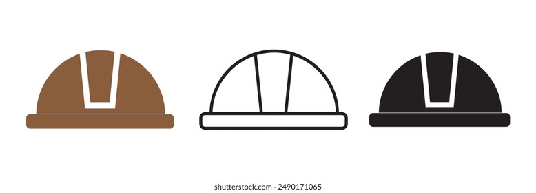 helmet icon line style vector design eps 10
