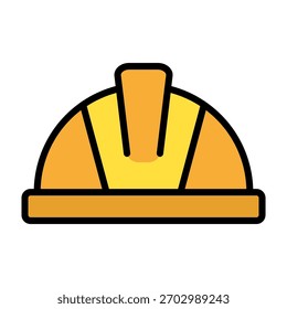 Helmet Icon Lineal Color Design Vector Illustration