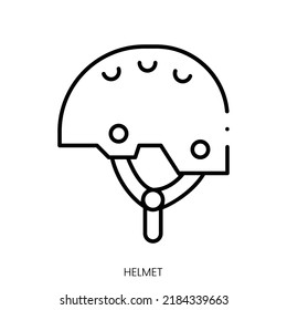 helmet icon. Linear style sign isolated on white background. Vector illustration