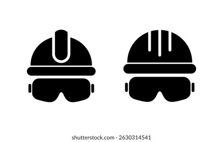 Helmet icon logo design. Motorcycle helmet sign and symbol. Construction helmet icon. Safety helmet