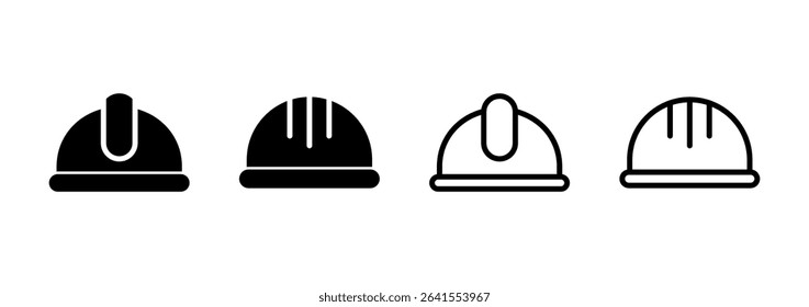 Helmet icon logo design. Motorcycle helmet sign and symbol. Construction helmet icon. Safety helmet