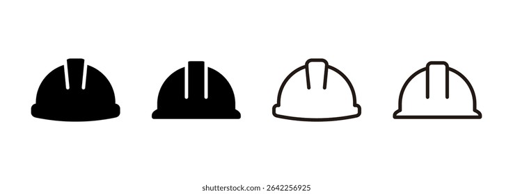 Helmet icon logo design. Motorcycle helmet sign and symbol. Construction helmet icon. Safety helmet