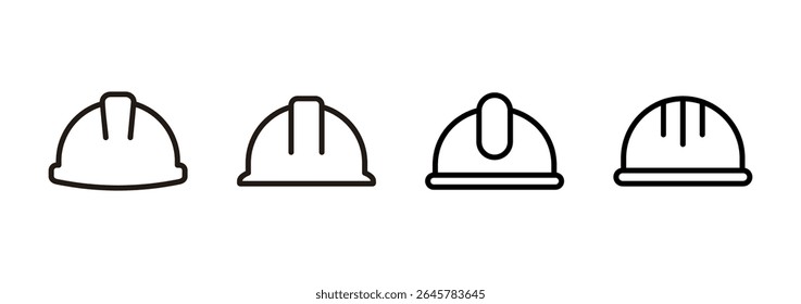 Helmet icon logo design. Motorcycle helmet sign and symbol. Construction helmet icon. Safety helmet