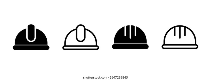 Helmet icon logo design. Motorcycle helmet sign and symbol. Construction helmet icon. Safety helmet