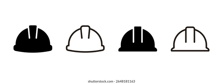 Helmet icon logo design. Motorcycle helmet sign and symbol. Construction helmet icon. Safety helmet