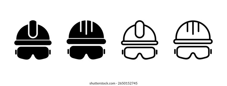 Helmet icon logo design. Motorcycle helmet sign and symbol. Construction helmet icon. Safety helmet