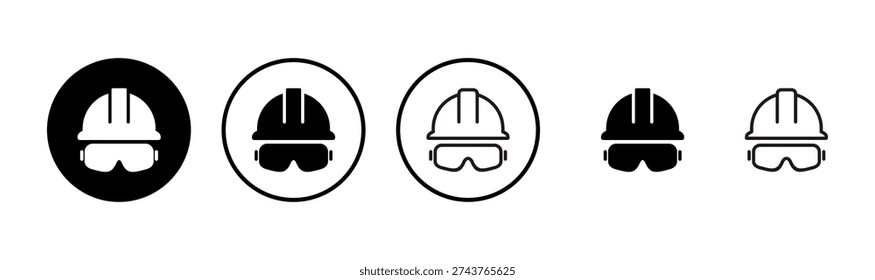 Helmet icon logo design. Motorcycle helmet sign and symbol. Construction helmet icon. Safety helmet