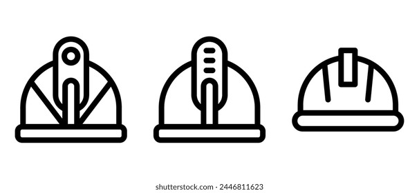 helmet icon or logo isolated sign symbol vector illustration - high quality black style vector icons
