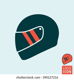 Helmet Icon. Motorcycle Helmet Icon Isolated. Vector Illustration