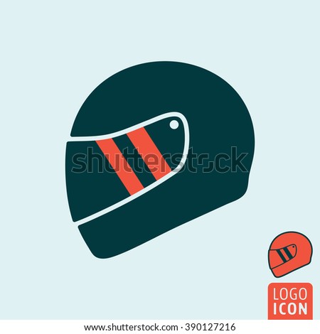 Helmet icon. Motorcycle helmet icon isolated. Vector illustration