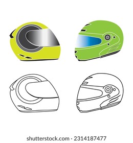 helmet icon for motorcycle vector simple design