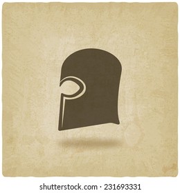 helmet icon old background - vector illustration. eps 10