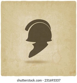helmet icon old background - vector illustration. eps 10