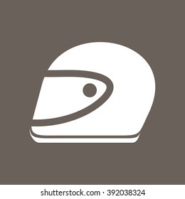Helmet Icon on Dark Gray Color. Eps-10.
