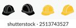 helmet icon on transparent background. Construction safety helmet line style icon, Helmets icon set illustration. Motorcycle helmet sign and symbol. Construction helmets icon. Safety helmet