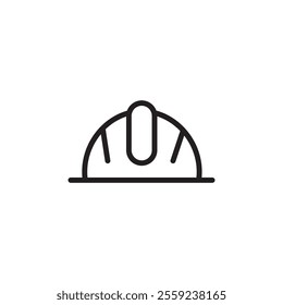 Helmet icon Outline vector for web ui