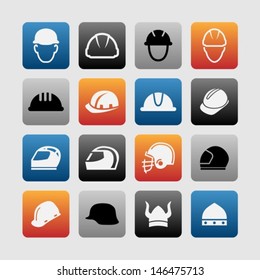Helmet icon set