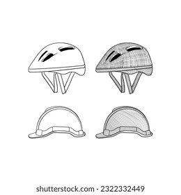 Helmet icon Set design illustration template vector, suitable for your company