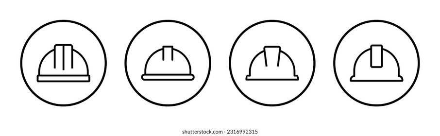 Helmet icon set illustration. Motorcycle helmet sign and symbol. Construction helmet icon. Safety helmet