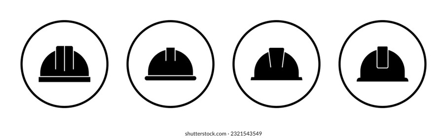 Helmet icon set illustration. Motorcycle helmet sign and symbol. Construction helmet icon. Safety helmet