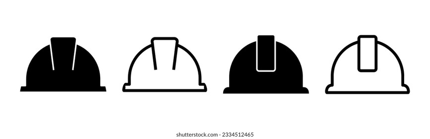 Helmet icon set illustration. Motorcycle helmet sign and symbol. Construction helmet icon. Safety helmet