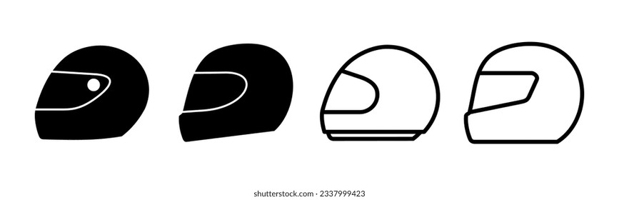 Helmet icon set illustration. Motorcycle helmet sign and symbol. Construction helmet icon. Safety helmet