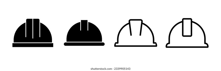 Helmet icon set illustration. Motorcycle helmet sign and symbol. Construction helmet icon. Safety helmet