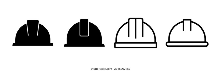 Helmet icon set illustration. Motorcycle helmet sign and symbol. Construction helmet icon. Safety helmet