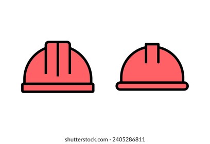 Helmet icon set illustration. Motorcycle helmet sign and symbol. Construction helmet icon. Safety helmet