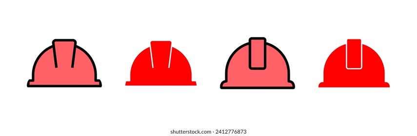 Helmet icon set illustration. Motorcycle helmet sign and symbol. Construction helmet icon. Safety helmet