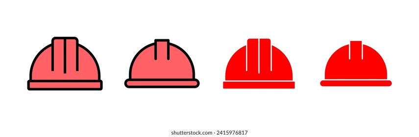 Helmet icon set illustration. Motorcycle helmet sign and symbol. Construction helmet icon. Safety helmet