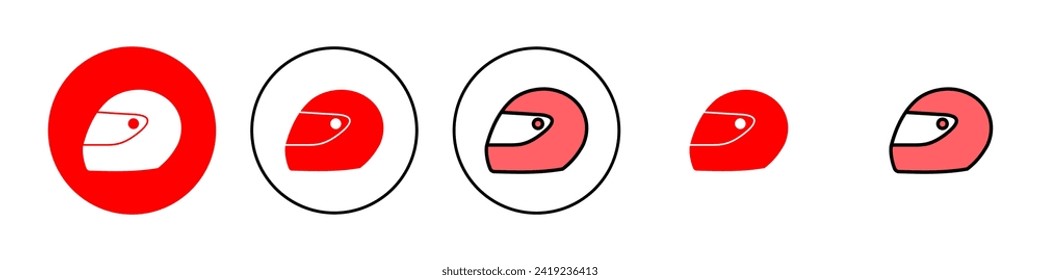 Helmet icon set illustration. Motorcycle helmet sign and symbol. Construction helmet icon. Safety helmet