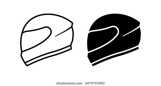 Helmet icon set. for mobile concept and web design. vector illustration