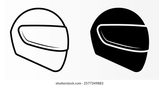 Helmet icon set. Motorbike helmet icon sign. for mobile concept and web design. vector illustration on white background