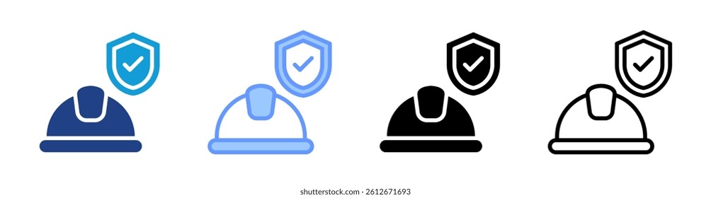 Helmet icon set multiple style collection